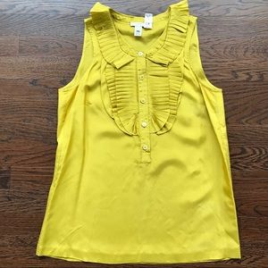 J. Crew Silk Ruffle Sleeveless Top